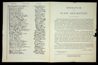 HERBARIUM AND PLANT DESCRIPTIONS.