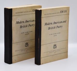 Item #71935 MODERN AMERICAN AND BRITISH POETRY IN TWO VOLUMES: Volume I, American, and Volume 2,...