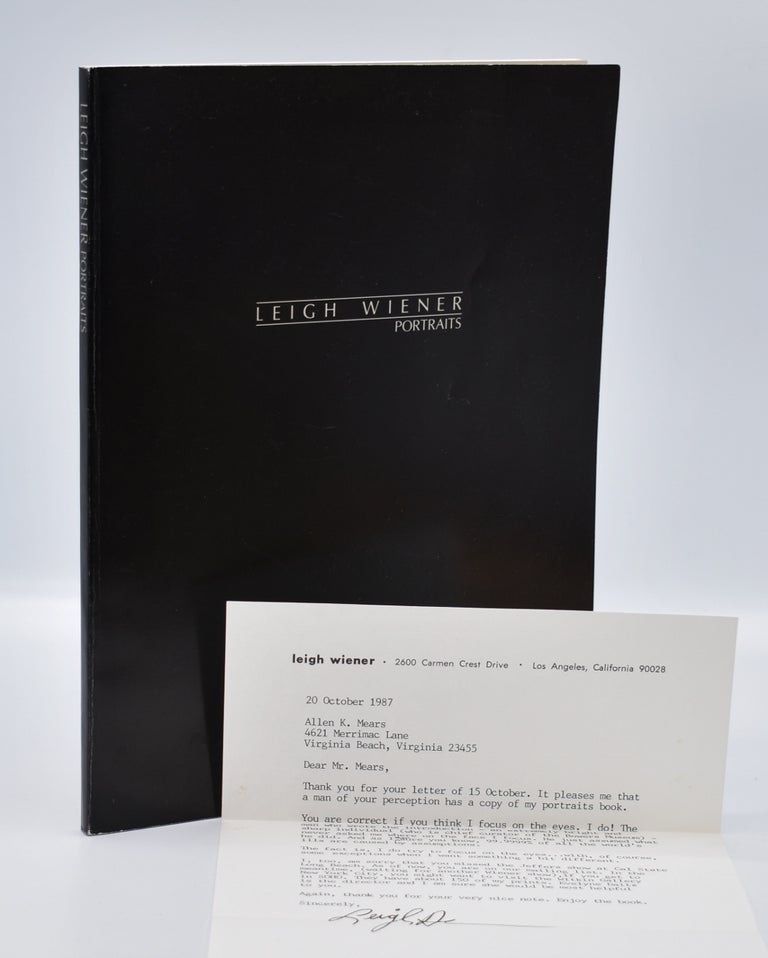 Item #71937 PORTRAITS: The Witkin Gallery September 8th – October 17th 1987; [Inscribed exhibition catalog]. Leigh Wiener.