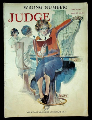 Item #71939 JUDGE: April 25, 1925; [Cover art by Raymond Thayer, "Wrong Number! The Woman Who...