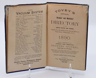 TOVEY'S OFFICIAL BREWERS' AND MALTSTERS' DIRECTORY OF THE UNITED STATES AND CANADA 1890.