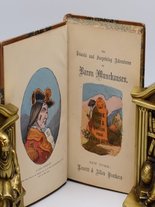 THE TRAVELS AND SURPRISING ADVENTURES OF BARON MUNCHAUSEN; [Circa 1870s reprint, finely bound in 3/4 leather].