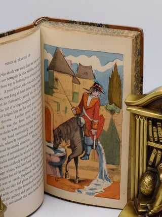 THE TRAVELS AND SURPRISING ADVENTURES OF BARON MUNCHAUSEN; [Circa 1870s reprint, finely bound in 3/4 leather].