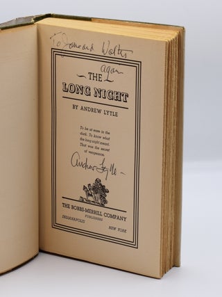 THE LONG NIGHT; [Inscribed association copy].