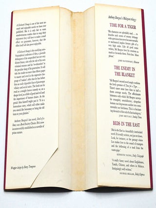 A CLOCKWORK ORANGE; [first-issue binding & dust jacket].