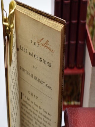 THE LIFE AND OPINIONS OF TRISTRAM SHANDY, GENTLEMAN; (true first editions, beautifully bound, complete in 9 volumes, & signed in 3 volumes, as called for).